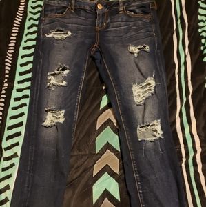 American eagle jeggings size 14 super low